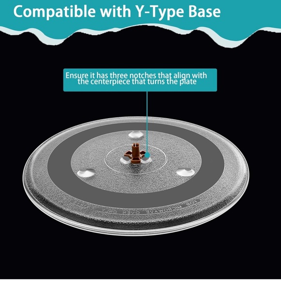 12.5" Microwave Glass Plate for GE, Frigidaire 12 1/2 inch Replacement Microwave - Picture 4 of 9